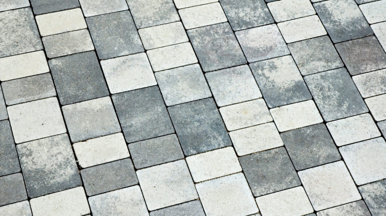 Close up of multi-colored pavers