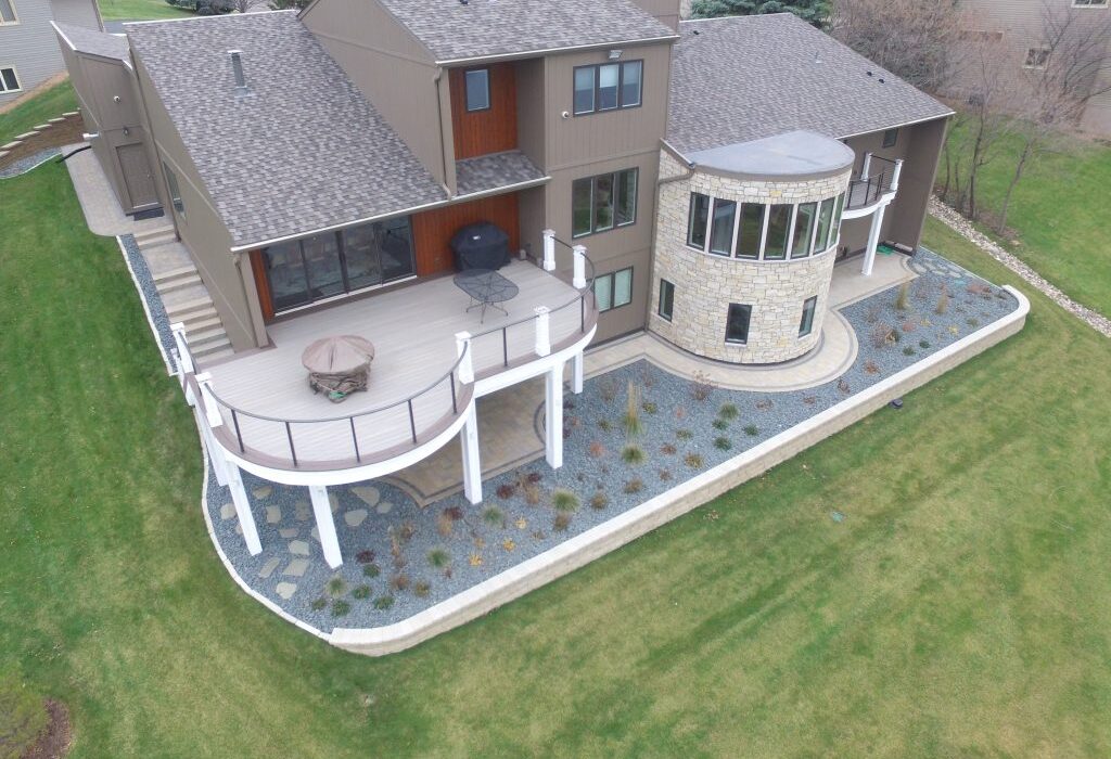 Complete hardscaping backyard transformation